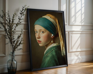 Modern Remix: Girl with Pearl Earring + AirPods - Just Great Posters