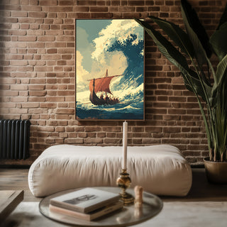 Viking Longship Wave Poster - Just Great Posters