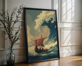 Viking Longship Wave Poster - Just Great Posters