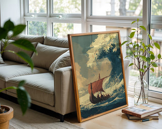 Viking Longship Wave Poster - Just Great Posters