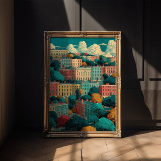 Colorful Bath Street Poster - Just Great Posters