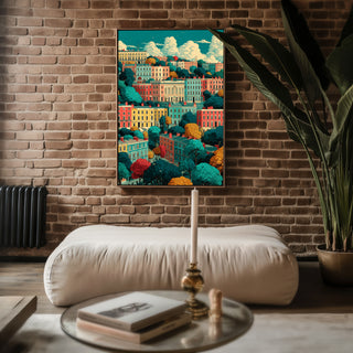 Colorful Bath Street Poster - Just Great Posters