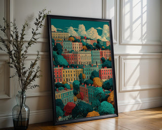 Colorful Bath Street Poster - Just Great Posters