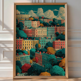 Colorful Bath Street Poster - Just Great Posters