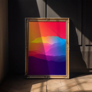 Sunset Haze Gradient Wall Art • Vibrant Color Blend Poster for Living Room & Office - Just Great Posters