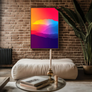 Sunset Haze Gradient Wall Art • Vibrant Color Blend Poster for Living Room & Office - Just Great Posters
