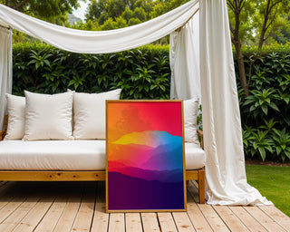 Sunset Haze Gradient Wall Art • Vibrant Color Blend Poster for Living Room & Office - Just Great Posters