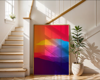 Sunset Haze Gradient Wall Art • Vibrant Color Blend Poster for Living Room & Office - Just Great Posters