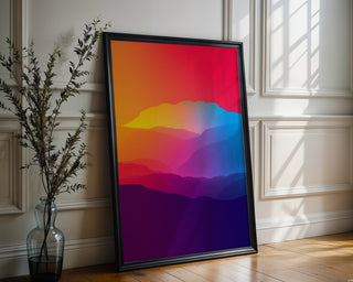Sunset Haze Gradient Wall Art • Vibrant Color Blend Poster for Living Room & Office - Just Great Posters