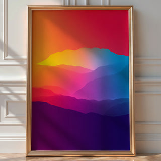 Sunset Haze Gradient Wall Art • Vibrant Color Blend Poster for Living Room & Office - Just Great Posters