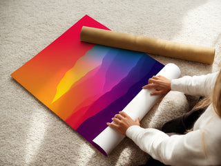 Sunset Haze Gradient Wall Art • Vibrant Color Blend Poster for Living Room & Office - Just Great Posters