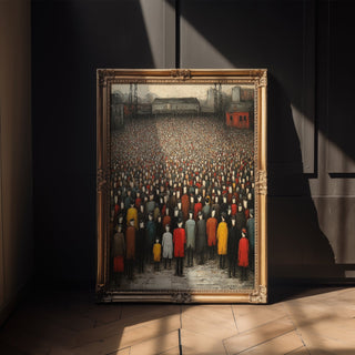 Bernard Buffet–Style Football Crowd Painting - Just Great Posters