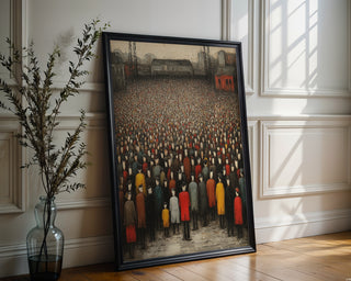 Bernard Buffet–Style Football Crowd Painting - Just Great Posters