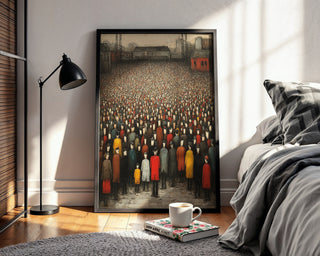 Bernard Buffet–Style Football Crowd Painting - Just Great Posters