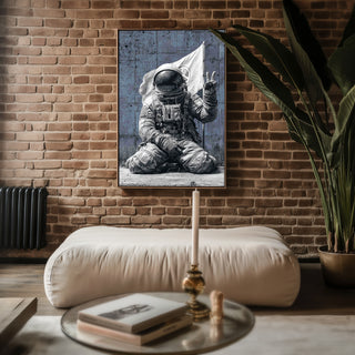 Astronaut Peace Street Art Print - Just Great Posters
