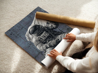 Astronaut Peace Street Art Print - Just Great Posters