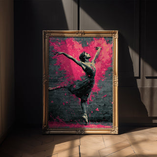 Ballerina Street Art Explosion Print - Just Great Posters