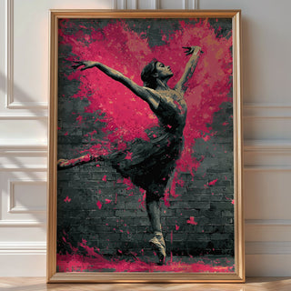 Ballerina Street Art Explosion Print - Just Great Posters