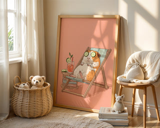 Spa Day Guinea Pig – Funny Relaxation Wall Art Print - Just Great Posters