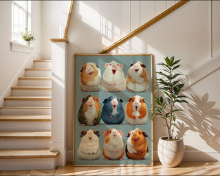 Guinea Pig Poster – Cute & Colorful Animal Art Print - Just Great Posters
