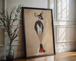 Deer in Heels – Fashionista Woodland Print with a Twist - Just Great Posters