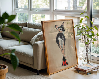 Deer in Heels – Fashionista Woodland Print with a Twist - Just Great Posters