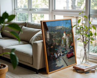 Hollywood Street Life – Vibrant LA Cityscape Wall Art Print - Just Great Posters