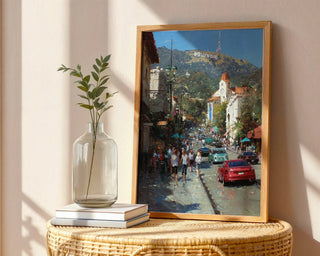 Hollywood Street Life – Vibrant LA Cityscape Wall Art Print - Just Great Posters