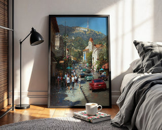 Hollywood Street Life – Vibrant LA Cityscape Wall Art Print - Just Great Posters