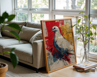 Dove of Peace Abstract Poster - Just Great Posters