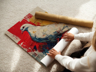 Dove of Peace Abstract Poster - Just Great Posters