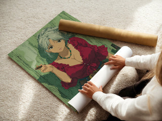 Bold Anime Girl with Cigar Poster Print - Just Great Posters