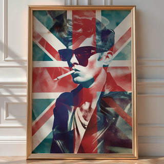 British Punk Poster – Union Jack Art Print with Retro Rebel Style - Just Great Posters