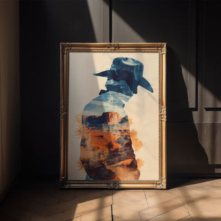 Cowboy Desert Dreamscape Art Print – Western Wall Decor with Southwest Vibes - Just Great Posters