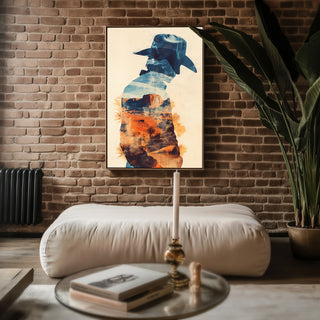 Cowboy Desert Dreamscape Art Print – Western Wall Decor with Southwest Vibes - Just Great Posters