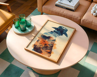 Cowboy Desert Dreamscape Art Print – Western Wall Decor with Southwest Vibes - Just Great Posters