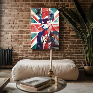 British Punk Poster – Union Jack Art Print with Retro Rebel Style - Just Great Posters