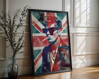 British Punk Poster – Union Jack Art Print with Retro Rebel Style - Just Great Posters