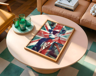 British Punk Poster – Union Jack Art Print with Retro Rebel Style - Just Great Posters