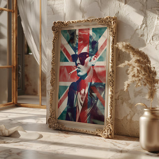 British Punk Poster – Union Jack Art Print with Retro Rebel Style - Just Great Posters