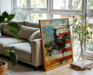 American Cowboy Flag Poster - Just Great Posters