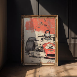 Retro Formula One Car Poster - Just Great Posters