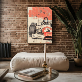 Retro Formula One Car Poster - Just Great Posters