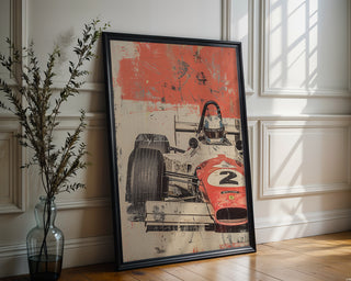 Retro Formula One Car Poster - Just Great Posters