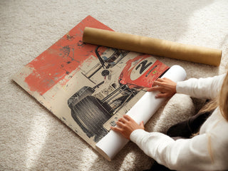 Retro Formula One Car Poster - Just Great Posters