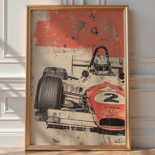 Retro Formula One Car Poster - Just Great Posters