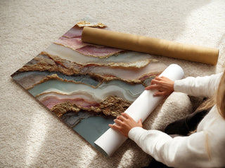 Gilded Strata – Abstract Geode - Inspired Texture Art Print - Just Great Posters