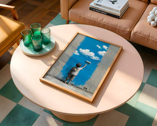 Child Painting the Sky Street Art - Just Great Posters