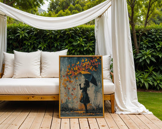 Butterfly Umbrella Street Art Print - Just Great Posters