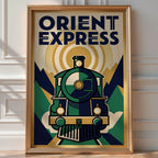 Orient Express Travel Poster – Art Deco Wall Art Print — room-portrait